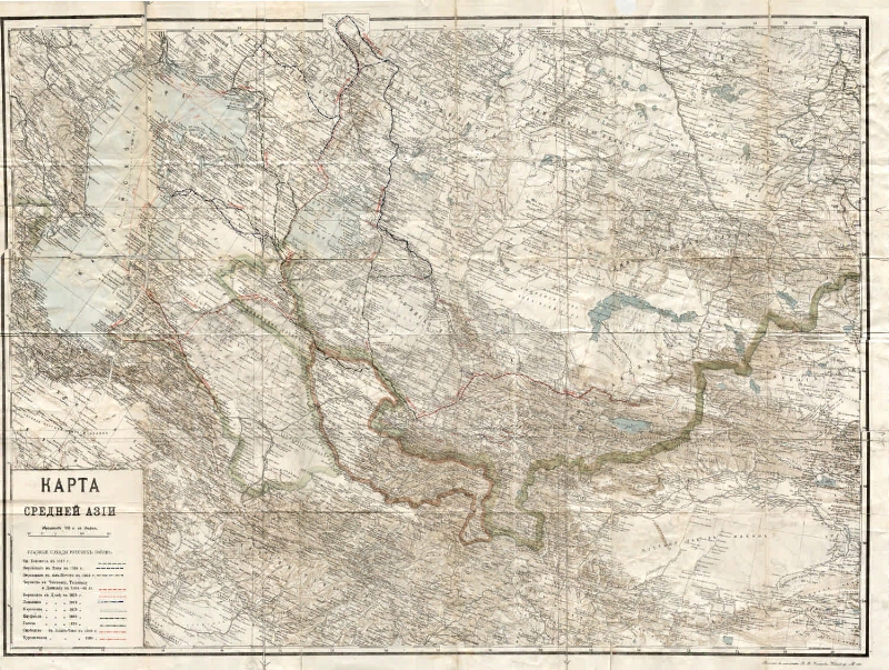 Карта Средней Азии