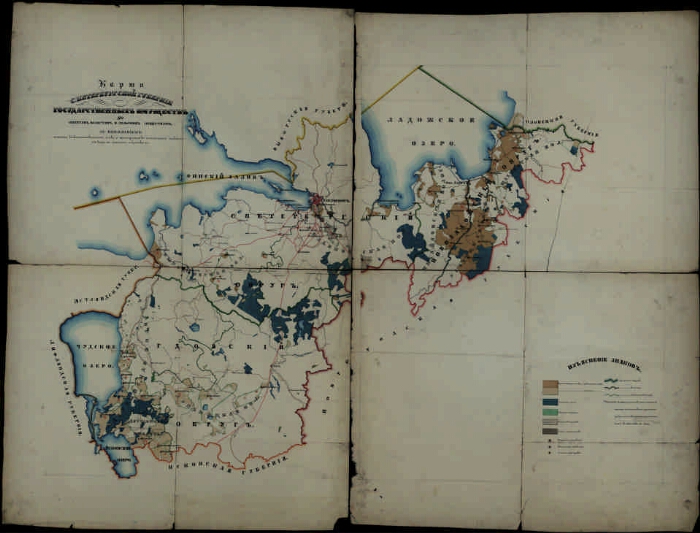 Карта петербургской губернии до 1917